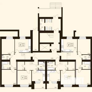 2-к квартира, вторичка, 67м2, 1/10 этаж