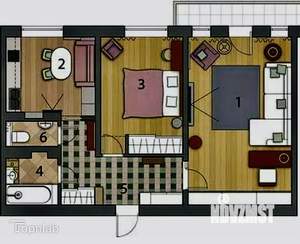 2-к квартира, сданный дом, 49м2, 9/25 этаж