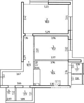 2-к квартира, вторичка, 55м2, 6/25 этаж