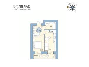2-к квартира, вторичка, 39м2, 16/20 этаж