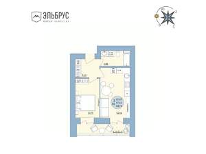2-к квартира, вторичка, 41м2, 15/20 этаж