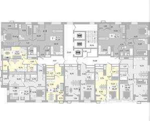 2-к квартира, строящийся дом, 53м2, 23/24 этаж