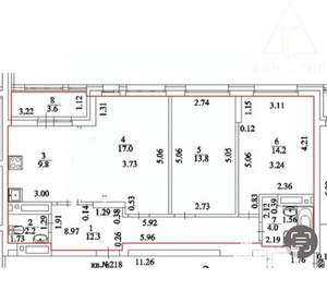 3-к квартира, вторичка, 73м2, 11/16 этаж