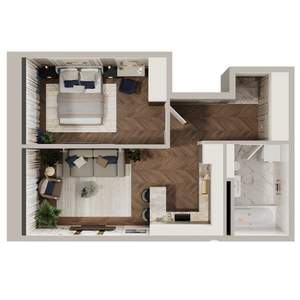 1-к квартира, вторичка, 47м2, 3/5 этаж