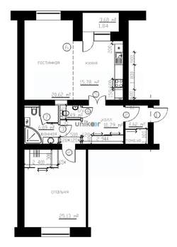 2-к квартира, вторичка, 85м2, 6/9 этаж