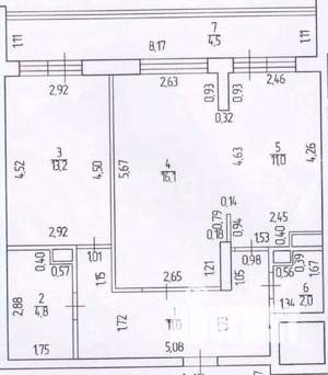 2-к квартира, вторичка, 64м2, 12/25 этаж