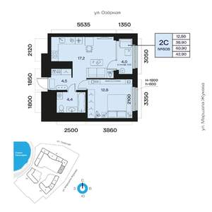 2-к квартира, вторичка, 41м2, 7/32 этаж