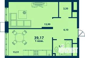 1-к квартира, вторичка, 39м2, 2/24 этаж