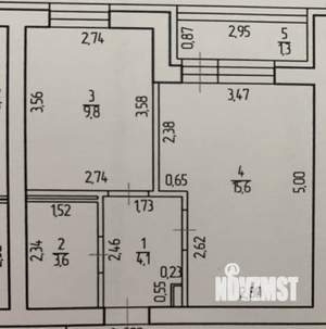 1-к квартира, вторичка, 35м2, 4/8 этаж