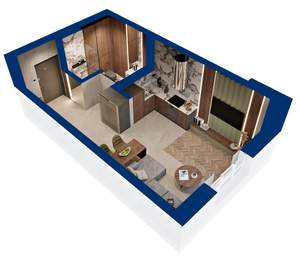 Студия квартира, вторичка, 30м2, 8/25 этаж