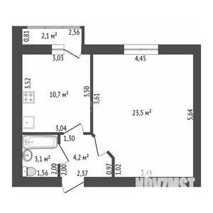 1-к квартира, вторичка, 42м2, 10/10 этаж