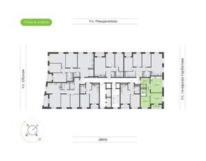 2-к квартира, вторичка, 62м2, 8/25 этаж