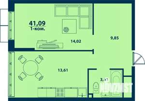 1-к квартира, вторичка, 41м2, 10/24 этаж