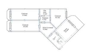 3-к квартира, вторичка, 116м2, 2/6 этаж
