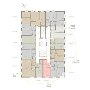 1-к квартира, вторичка, 29м2, 9/20 этаж