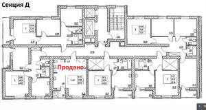 1-к квартира, сданный дом, 39м2, 4/25 этаж