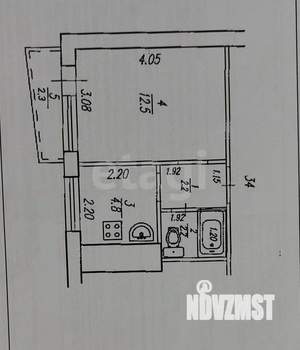 1-к квартира, вторичка, 22м2, 2/9 этаж