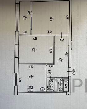 2-к квартира, вторичка, 55м2, 15/19 этаж