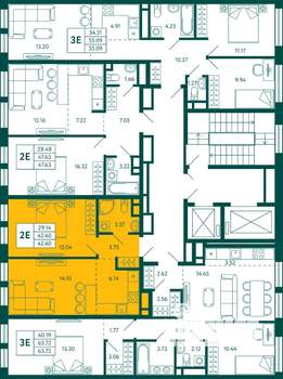 1-к квартира, вторичка, 43м2, 10/12 этаж