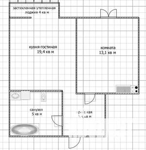 2-к квартира, вторичка, 45м2, 21/25 этаж