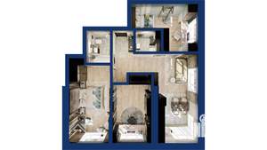 3-к квартира, вторичка, 73м2, 5/25 этаж