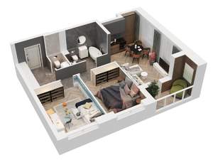 2-к квартира, вторичка, 59м2, 6/15 этаж