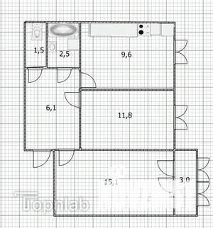 2-к квартира, вторичка, 51м2, 4/9 этаж