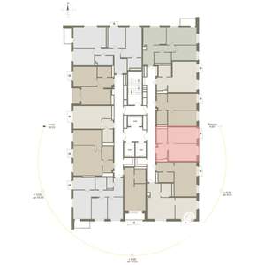 1-к квартира, вторичка, 39м2, 18/25 этаж