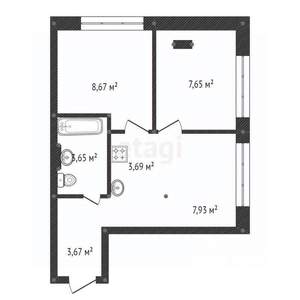 3-к квартира, вторичка, 36м2, 10/11 этаж