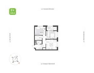 2-к квартира, вторичка, 55м2, 22/24 этаж