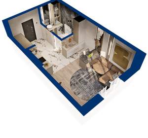 Студия квартира, вторичка, 30м2, 7/25 этаж