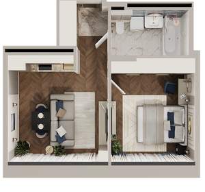 1-к квартира, вторичка, 41м2, 5/23 этаж