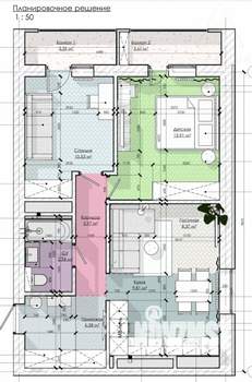 3-к квартира, вторичка, 60м2, 23/25 этаж