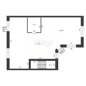 2-к квартира, вторичка, 55м2, 1/2 этаж