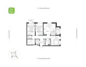 3-к квартира, вторичка, 94м2, 5/18 этаж