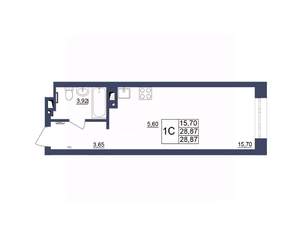 Студия квартира, вторичка, 29м2, 31/34 этаж