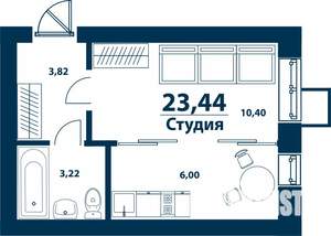 1-к квартира, вторичка, 23м2, 5/5 этаж