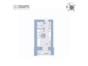 Студия квартира, вторичка, 23м2, 8/20 этаж