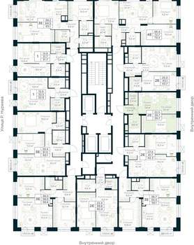 1-к квартира, строящийся дом, 40м2, 10/30 этаж