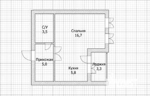 Студия квартира, вторичка, 33м2, 4/9 этаж