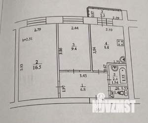 2-к квартира, вторичка, 46м2, 7/10 этаж