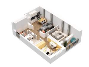 2-к квартира, вторичка, 62м2, 21/22 этаж