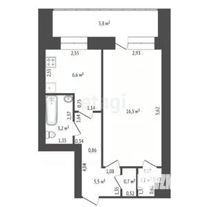 1-к квартира, вторичка, 37м2, 4/9 этаж