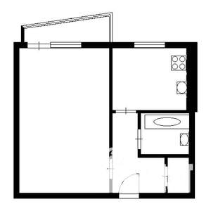 1-к квартира, вторичка, 30м2, 2/9 этаж