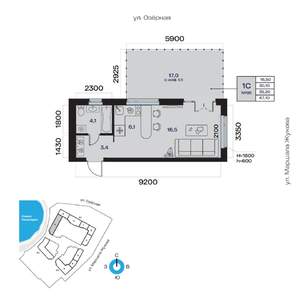 1-к квартира, вторичка, 35м2, 10/32 этаж