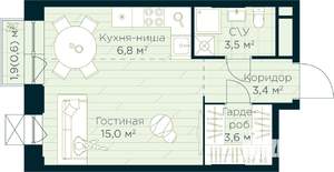 Студия квартира, вторичка, 33м2, 27/30 этаж
