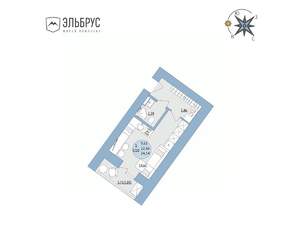 Студия квартира, вторичка, 25м2, 11/20 этаж