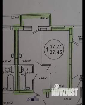 1-к квартира, вторичка, 35м2, 10/10 этаж