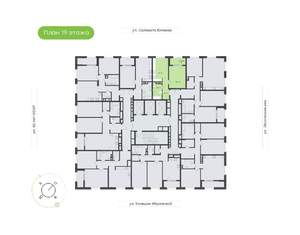 1-к квартира, вторичка, 40м2, 19/25 этаж