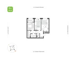 3-к квартира, вторичка, 65м2, 6/24 этаж